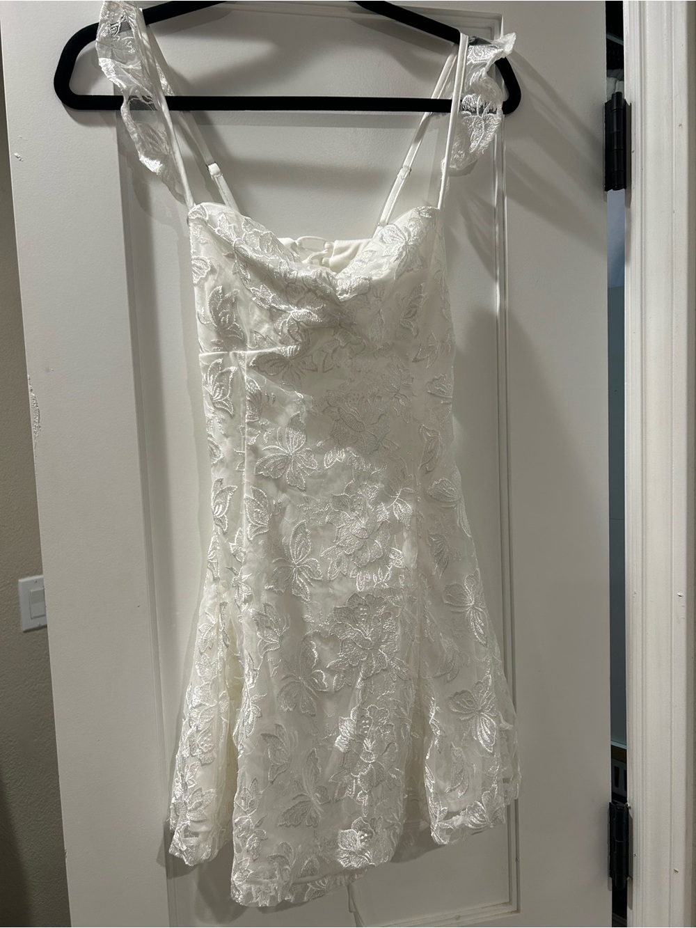 Windsor White Floral Lace Slip Dress